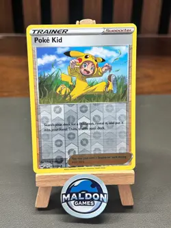 Poke Kid 173/202 Sword & Shield Uncommon NM 2020 Reverse Holo - Image 1