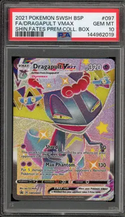 Pokemon Dragapult VMAX Shining Fates Premium Coll. Bx. Promo SWSH097 PSA 10 - Image 1