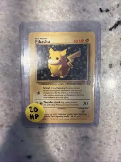 Pokemon TCG Pikachu Wizards Black Star Promos Regular Rare COOKED DAMAGED - Image 1