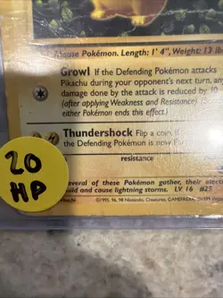 Pokemon TCG Pikachu Wizards Black Star Promos Regular Rare COOKED DAMAGED - Image 4