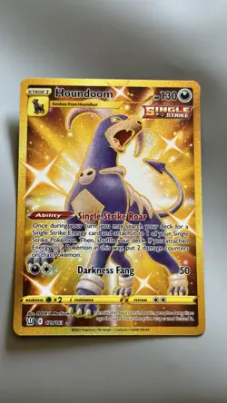 Pokemon TCG Houndoom 179/163 Battle Styles Secret Rare Gold Holo EN - Image 1