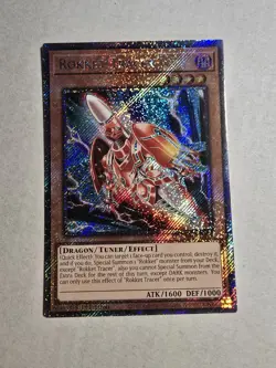 Yugioh! 1x Rokket Tracer RA05-EN015 Platinum Secret Rare 1st Ed NM - Image 1