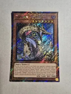 Yugioh! 1x Danger! Nessie! RA05-EN012 Platinum Secret Rare 1st Ed NM - Image 1