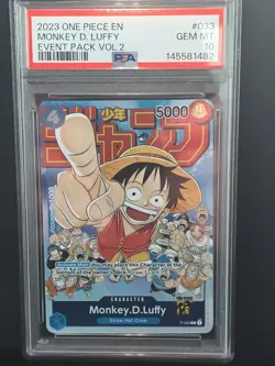 One Piece ENGLISH Monkey D. Luffy 2023 PROMO (EVENT PACK VOL.2) PSA 10 #033 - Image 1