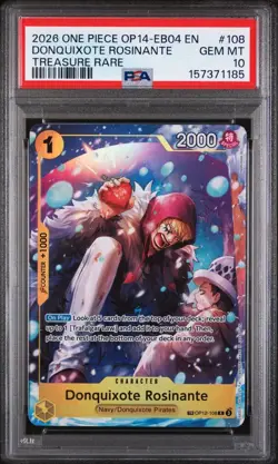 Donquixote Rosinante 108 Treasure Rare One Piece PSA 10 - Image 1