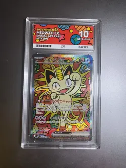Meowth ex 114/80 Nihil Zero *Ace 10* Perfect Subgrades Japanese Pokemon Card - Image 1