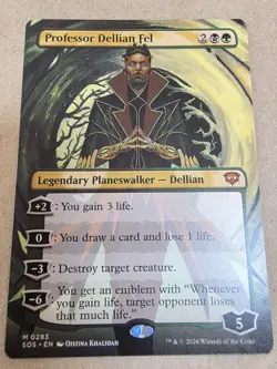 Professor Dellian Fel - (Borderless) Secrets of Strixhaven Regular - Mtg - Image 1