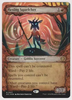 MTG Magic Lorwyn Eclipsed Hexing Squelcher Showcase Foil - Image 1