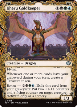 x1 Kheru Goldkeeper TDM Tarkir Dragonstorm MTG 313 Showcase Uncommon M/NM 1x - Image 1
