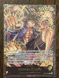 Monkey.D.Luffy ST13-003 Leader The Three Brothers Foil One Piece TCG NM - Image 1