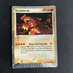 Pokemon Groudon ex Holo #002 Black Star Promo Nintendo Power Magazin 2003 HP DMG - Image 1