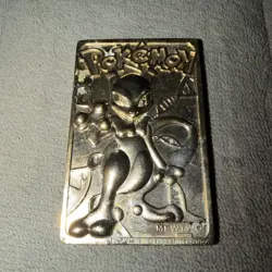 Pokemon Gold Mewtwo Card 1999 Burger King 23K Gold Plated Mewtwo Card - Image 1