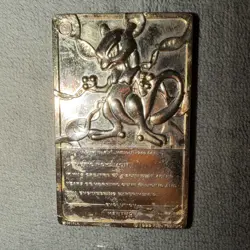 Pokemon Gold Mewtwo Card 1999 Burger King 23K Gold Plated Mewtwo Card - Image 4