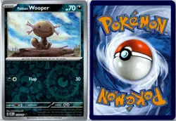 Pokemon Card - Paldean Wooper Obsidian Flames 127/197 Common Reverse Holo NM - Image 3