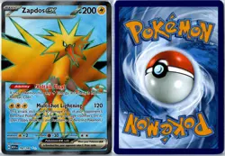 Pokemon Card - Zapdos ex 192/165 151 Ultra Rare Holo Near Mint - Image 3
