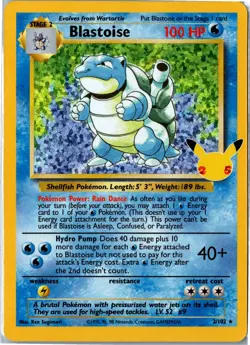 Pokemon Card - Blastoise 2/102 Celebrations: Classic Collection NM Ken Sugimori - Image 1