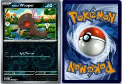 Pokemon Card - Paldean Wooper Obsidian Flames 126/197 Common Reverse Holo NM - Image 3