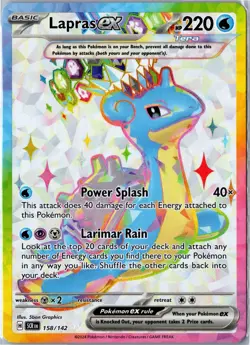 Pokemon Card - Lapras ex 158/142 Stellar Crown Ultra Rare Holo Near Mint - Image 1