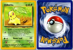Pokemon Card - Chikorita 54/111 Neo Genesis Common Moderately Played - Image 3