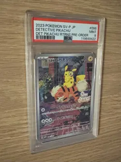 PSA 9 Detective Pikachu Japanese 098/SV-P Pokemon 2023 Pre-Order Promo - Image 3