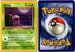 Pokemon Card - Grimer Fossil 48/62 1999 Common 1st Edition Heavily Played - Image 3
