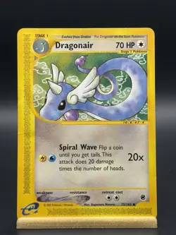 Dragonair 75/165 Expedition Base Set Uncommon Pokemon Card (2002) Damaged - Image 1