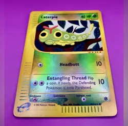 POKEMON CATERPIE CARD; 96/165; Reverse Holo Expedition Base; UNTOUCHED; - Image 1