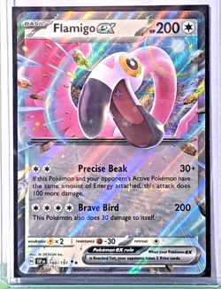 Flamigo ex 160/191 Sv08: Surging Sparks Holo Double Rare NM Pokemon TCG - Image 1