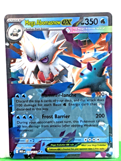 Mega Abomasnow ex 036/132 Me01: Mega Evolution Holo Double Rare NM Pokemon TCG - Image 1