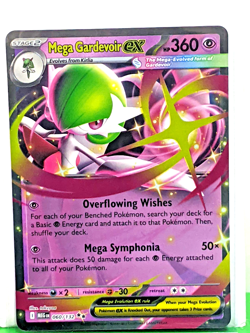 Mega Gardevoir ex 060/132 Me01: Mega Evolution Holo Double Rare NM Pokemon TCG - Image 1