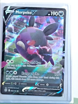 Morpeko V 095/172 Swsh09: Brilliant Stars Holo Full Art Ultra Rare NM Pokemon - Image 1