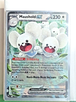 Maushold ex 155/182 SV04: Paradox Rift Holo Double Rare Pokemon TCG NM - Image 1