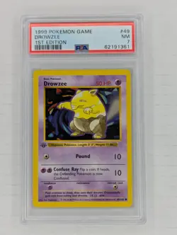 Pokemon TCG Drowzee Base Set Shadowless 1st Edition PSA 7 49/102 English - Image 4