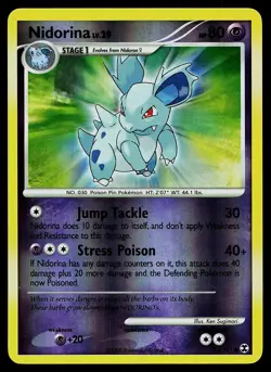 Pokemon Card - Nidorina Rising Rivals 73/111 Common Reverse Holo - Image 1