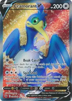 Cramorant V - 198/202 Sword & Shield FULL ART Pokemon - NM/MINT - Image 1
