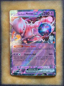 Pokemon Team Rocket's Mewtwo ex SVP 216 Promo Holo NM - Image 1