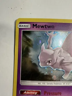 MP Mewtwo SM77 Promo Holo Sun Moon Black Star Promos Cosmos Pokemon card English - Image 2