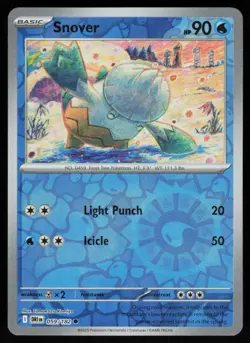 Snover 059/182 Common Destined Rivals Pokemon Reverse Holo Near Mint - Image 1