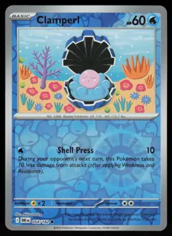 Clamperl 054/182 Common Destined Rivals Pokemon Reverse Holo Near Mint - Image 1