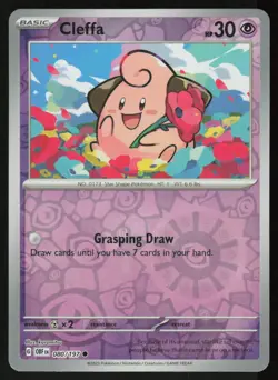 Cleffa 080/197 Common Obsidian Flames Pokemon Reverse Holo Near Mint - Image 1
