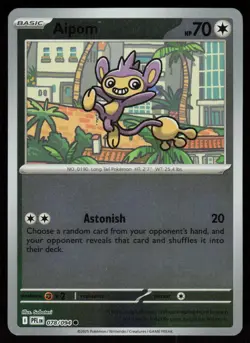 Aipom 078/094 Common Phantasmal Flames Pokemon Reverse Holo Near Mint - Image 1