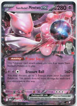 Pokemon TCG Team Rocket's Mewtwo ex - SV10: Destined Rivals 081/182 Holo - Image 1