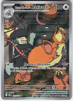 Pokemon Team Rocket's Raticate 202/182 Destined Rivals Pokemon NM - Image 1