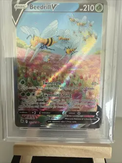 2022 POKEMON SWORD & SHIELD ASTRAL RADIANCE 161/189 FULL ART BEEDRILL V PSA 10 - Image 2