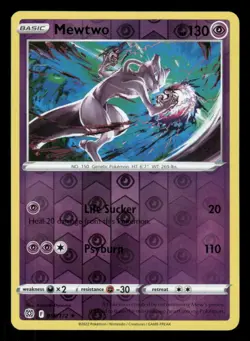 Mewtwo 056/172 Rare Brilliant Stars Pokemon Reverse Holo NM/M - Image 1