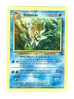 Omastar 40/62 Uncommon Fossil Pokemon Lightly Played - Image 1