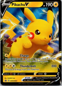 Pikachu V SWSH061 Holo Promo Sword & Shield Promo Pokemon Near Mint - Image 1