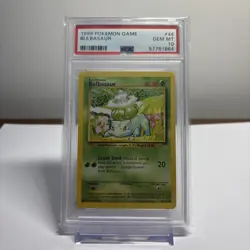 PSA 10 Gem Mint Bulbasaur 44/102 Base Set Unlimited Pokemon TCG - Image 1