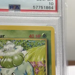 PSA 10 Gem Mint Bulbasaur 44/102 Base Set Unlimited Pokemon TCG - Image 3