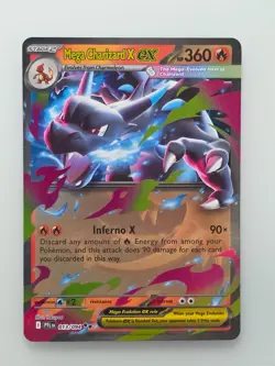 Mega Charizard X ex 013/094 Holo Pokemon TCG ME02: Phantasmal Flames NM 013/094 - Image 1
